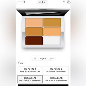 Seint 12 palette with 5 colors and powder Brush